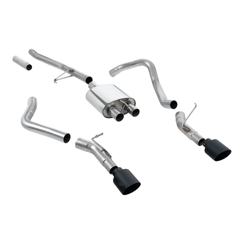 MILLTEK SSXJP102 Вихлопна система Cat-Back, 2.76" (насадки GT-115, чорний Cerakote) для JEEP Gladiator 3.6 (JT) 2020- Photo-0