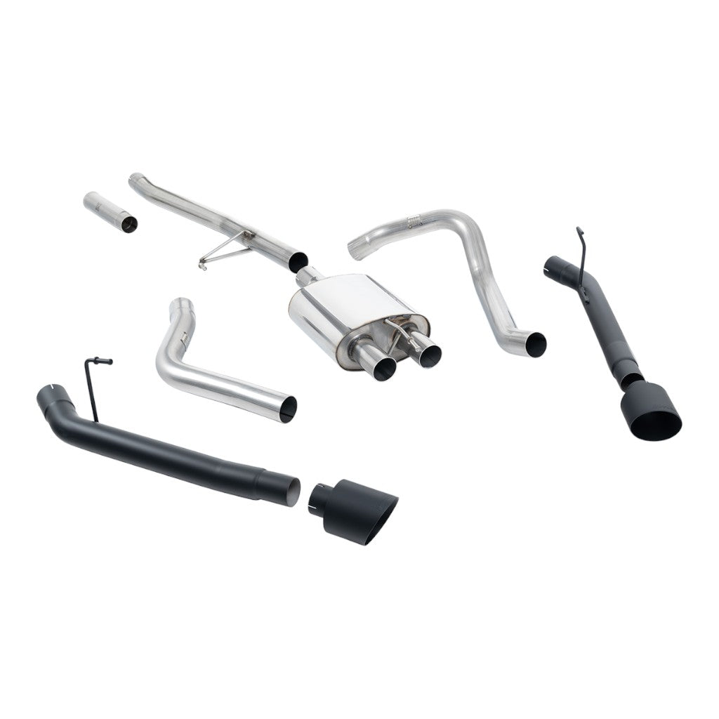 MILLTEK SSXJP107 Вихлопна система Cat-Back, 2.76" (насадки GT-115, чорний Cerakote) для JEEP Gladiator 3.6 (JT) 2020- Photo-0