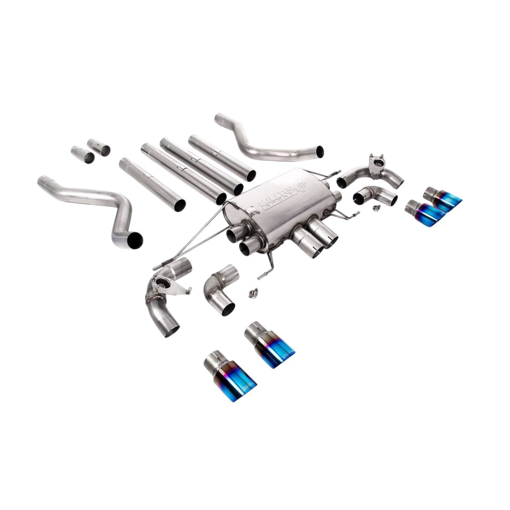 MILLTEK SSXLR128 Вихлопна система Cat-Back 2.75" OPF / GPF, без резонатора (насадки з обпаленного титану) для LAND ROVER Defender 2019- Photo-0