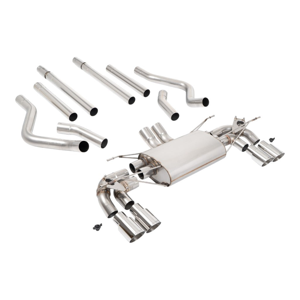 MILLTEK SSXLR234 Вихлопна система Cat-Back, 2.76" (насадки поліровані GT-90) для LAND ROVER Defender 130 5.0 2023- Photo-0