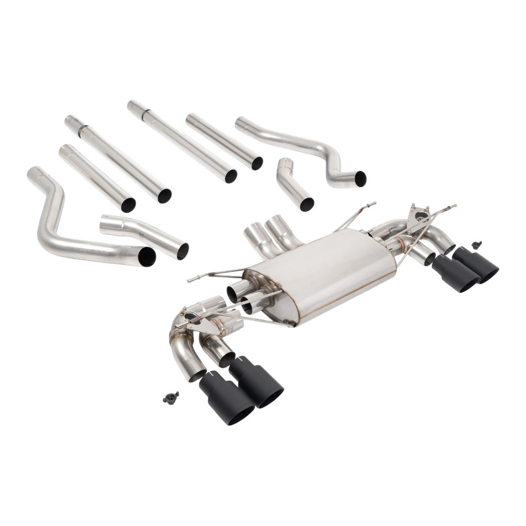 MILLTEK SSXLR235 Вихлопна система Cat-Back, 2.76" (насадки GT-90, чорний Cerakote) для LAND ROVER Defender 130 5.0 2023- Photo-0
