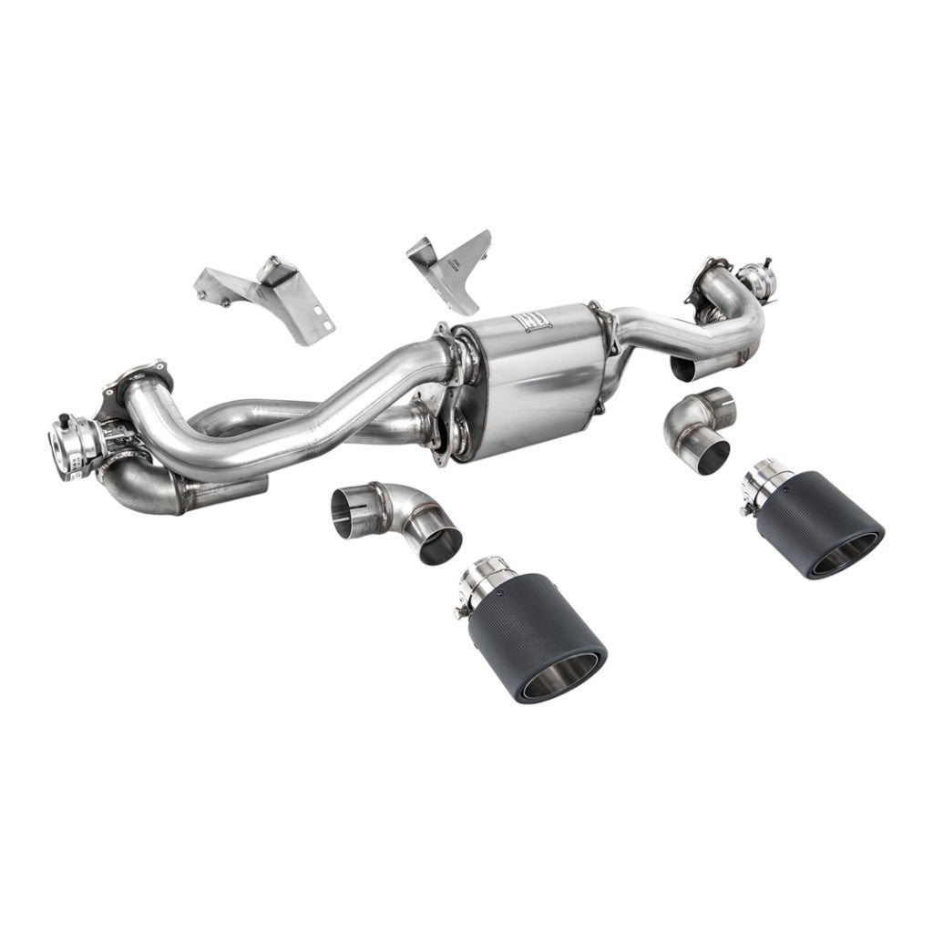 MILLTEK SSXPO161 Вихлопна система Filter-Back, 2.37" (насадки JET-115, карбон) для PORSCHE 718 Boxster GTS / Cayman GT4 2020- Photo-0