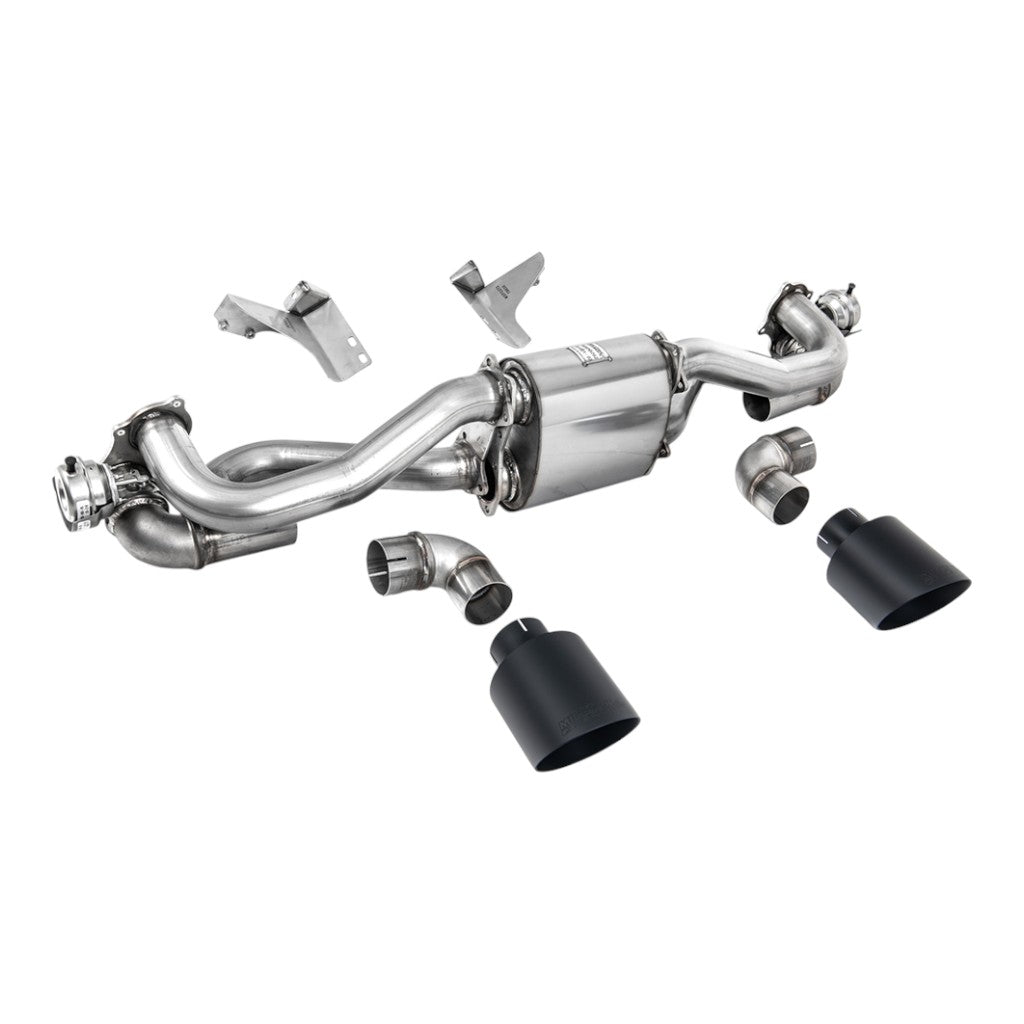 MILLTEK SSXPO190 Вихлопна система Filter-Back, 2.37" (насадки GT-115, чорний Cerakote) для PORSCHE 718 Boxster GTS / Cayman GT4 2020- Photo-0