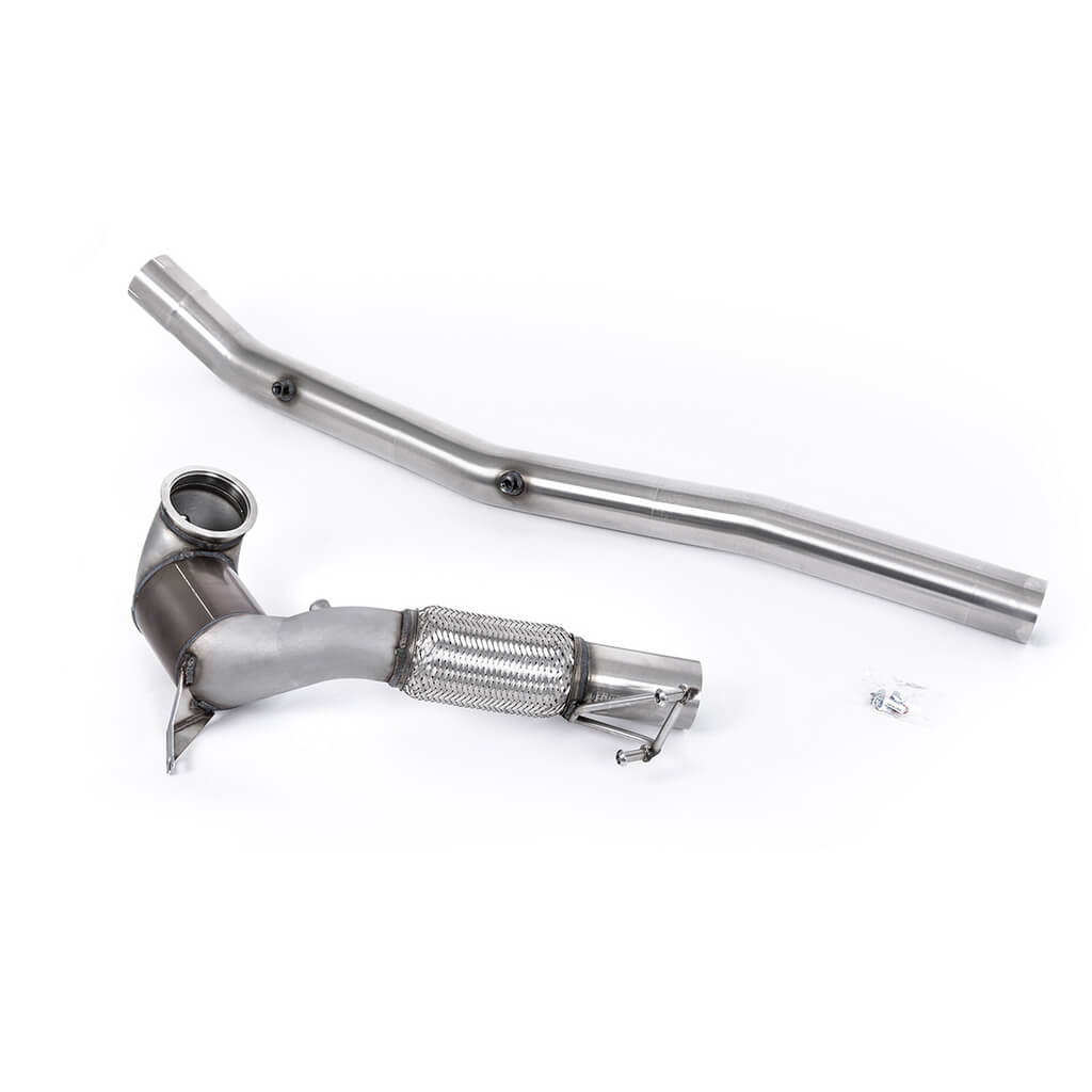 MILLTEK SSXVW672 Даунпайп з каталізатором, 3.7" (No CEL) для VW Golf R (MK8) / AUDI S3 (8Y) Photo-0