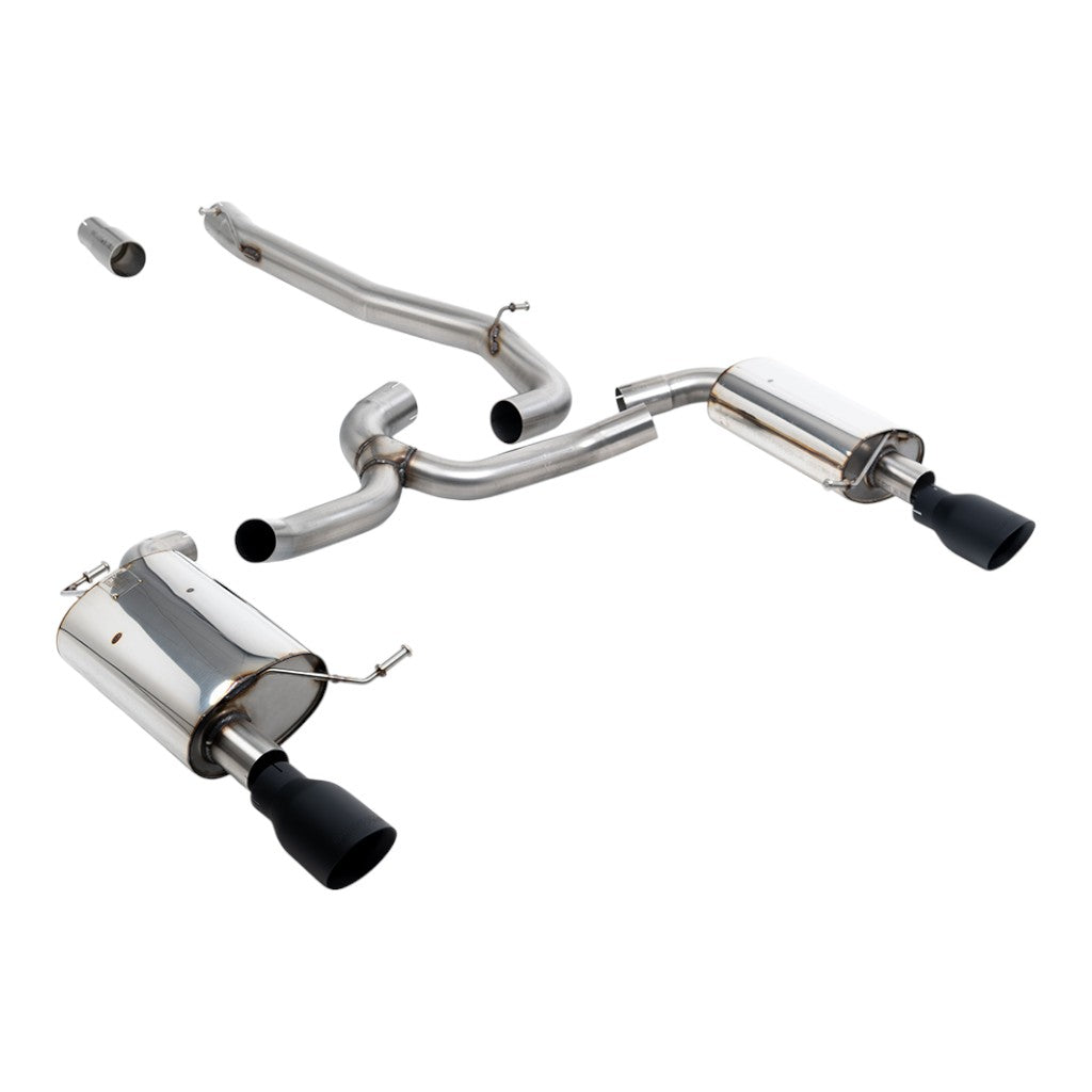 MILLTEK SSXVW748 Вихлопна система Cat-Back, 3" (насадки GT-100, чорний Cerakote) для VW Golf Alltrack 1.8 (MK7) 2016-2021 Photo-0