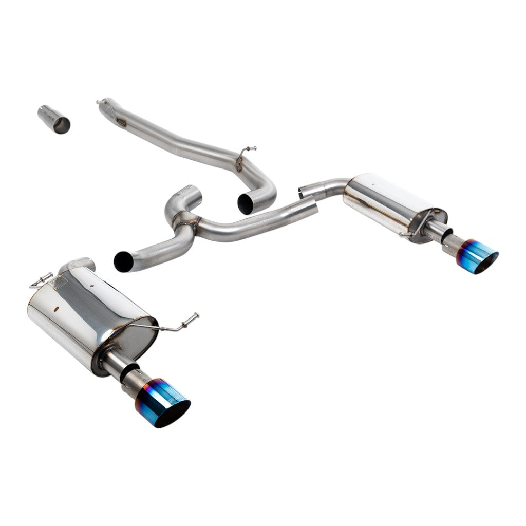 MILLTEK SSXVW750 Вихлопна система Cat-Back, 3" (насадки GT-100, синій титан) для VW Golf Alltrack 1.8 (MK7) 2016-2021 Photo-0