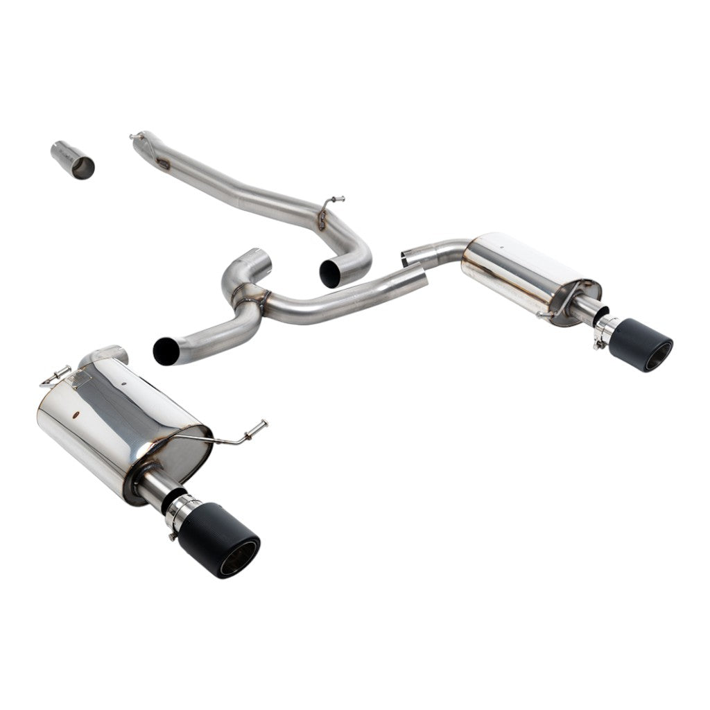 MILLTEK SSXVW751 Вихлопна система Cat-Back, 3" (насадки JET-100, карбон) для VW Golf Alltrack 1.8 (MK7) 2016-2021 Photo-0