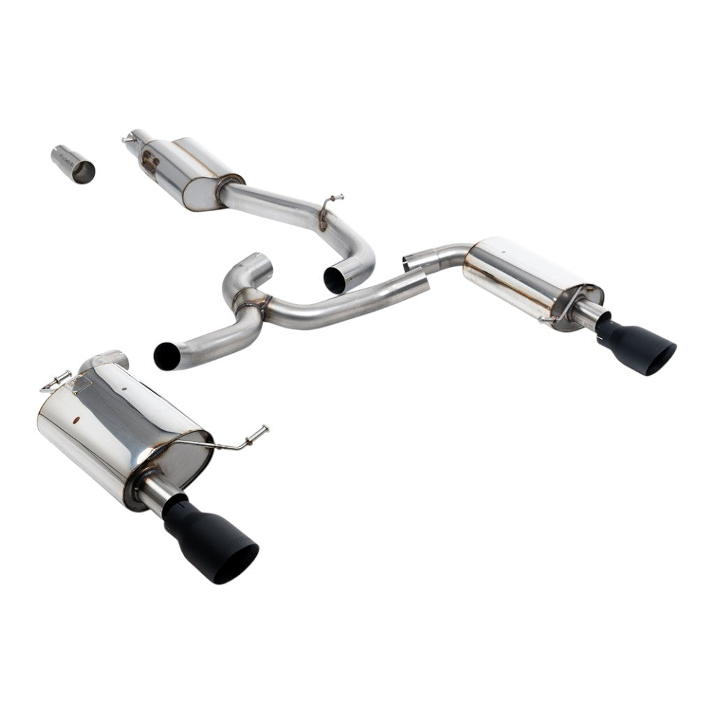 MILLTEK SSXVW753 Вихлопна система Cat-Back, 3" (насадки GT-100, чорний Cerakote) для VW Golf Alltrack 1.8 (MK7) 2016-2021 Photo-0