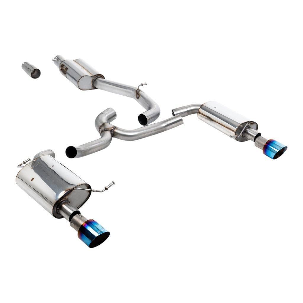 MILLTEK SSXVW755 Вихлопна система Cat-Back, 3" (насадки GT-100, синій титан) для VW Golf Alltrack 1.8 (MK7) 2016-2021 Photo-0