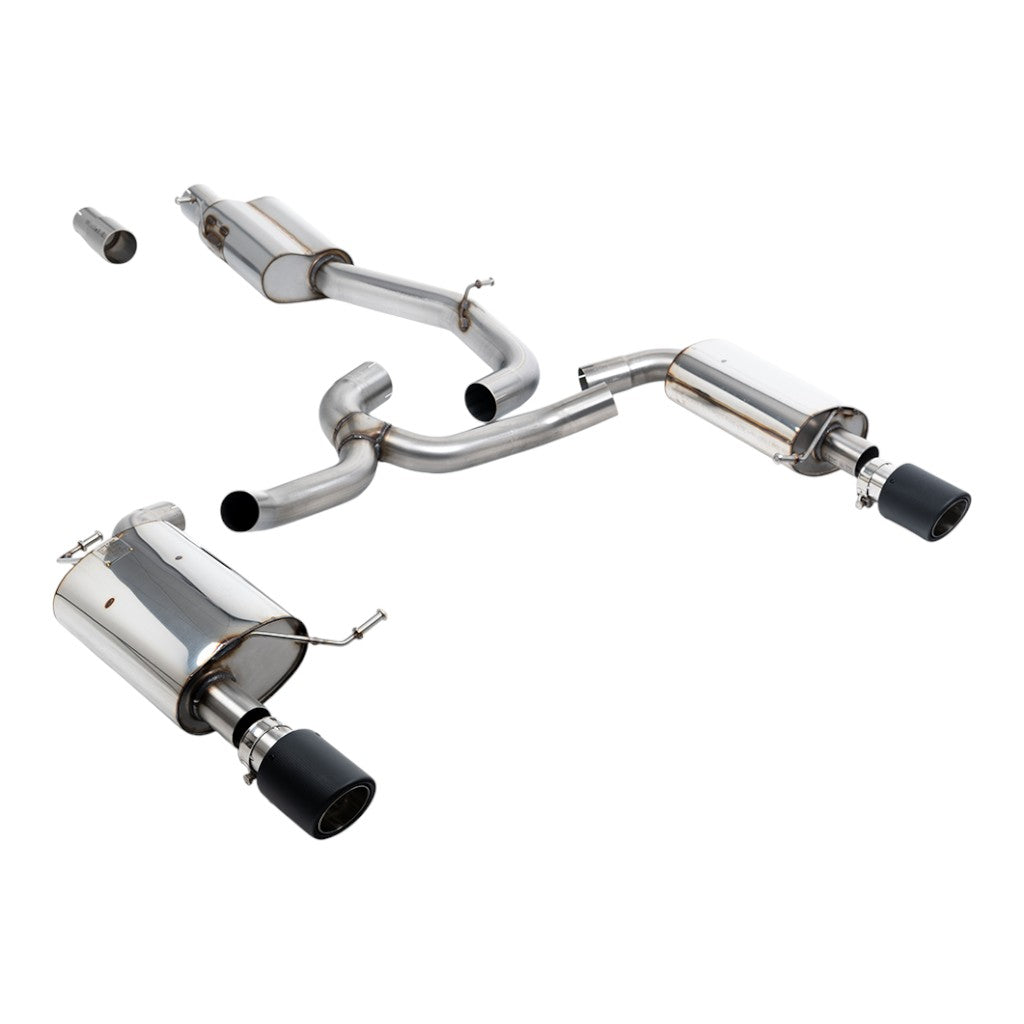 MILLTEK SSXVW756 Вихлопна система Cat-Back, 3" (насадки JET-100, карбон) для VW Golf Alltrack 1.8 (MK7) 2016-2021 Photo-0