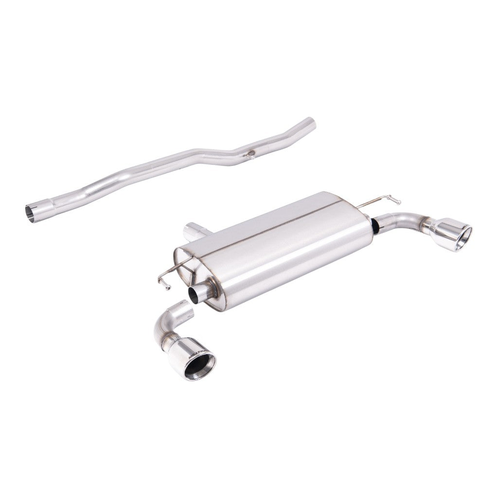 MILLTEK SSXVW770 Вихлопна система Cat-Back, 2.5" (насадки Jet-100 загнуті всередину) для VW Golf R32 (MK4) Photo-0
