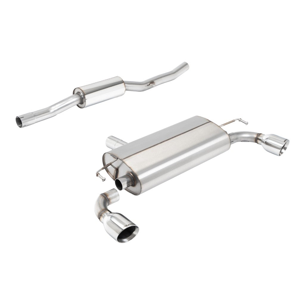 MILLTEK SSXVW774 Вихлопна система Cat-Back, 2.5" (насадки GT-100 з косим зрізом) для VW Golf R32 (MK4) Photo-0