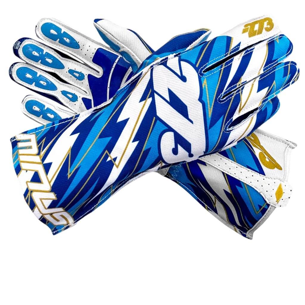MINUS273 BLITZV3-BWG-L Рукавички для картингу Blitz V3, Синій / Білий / Золотий, Розмір L Photo-0