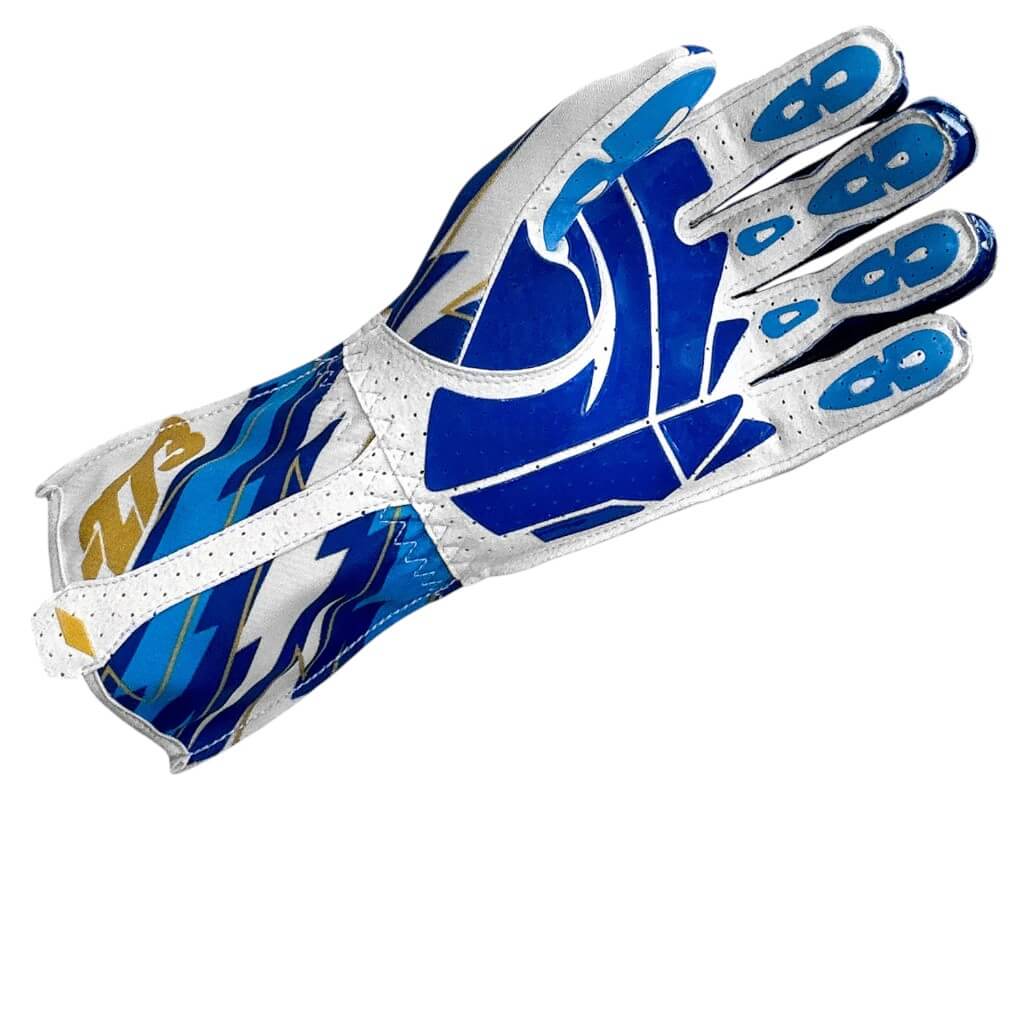 MINUS273 BLITZV3-BWG-XL Рукавички для картингу Blitz V3, Синій / Білий / Золотий, Розмір XL Photo-2