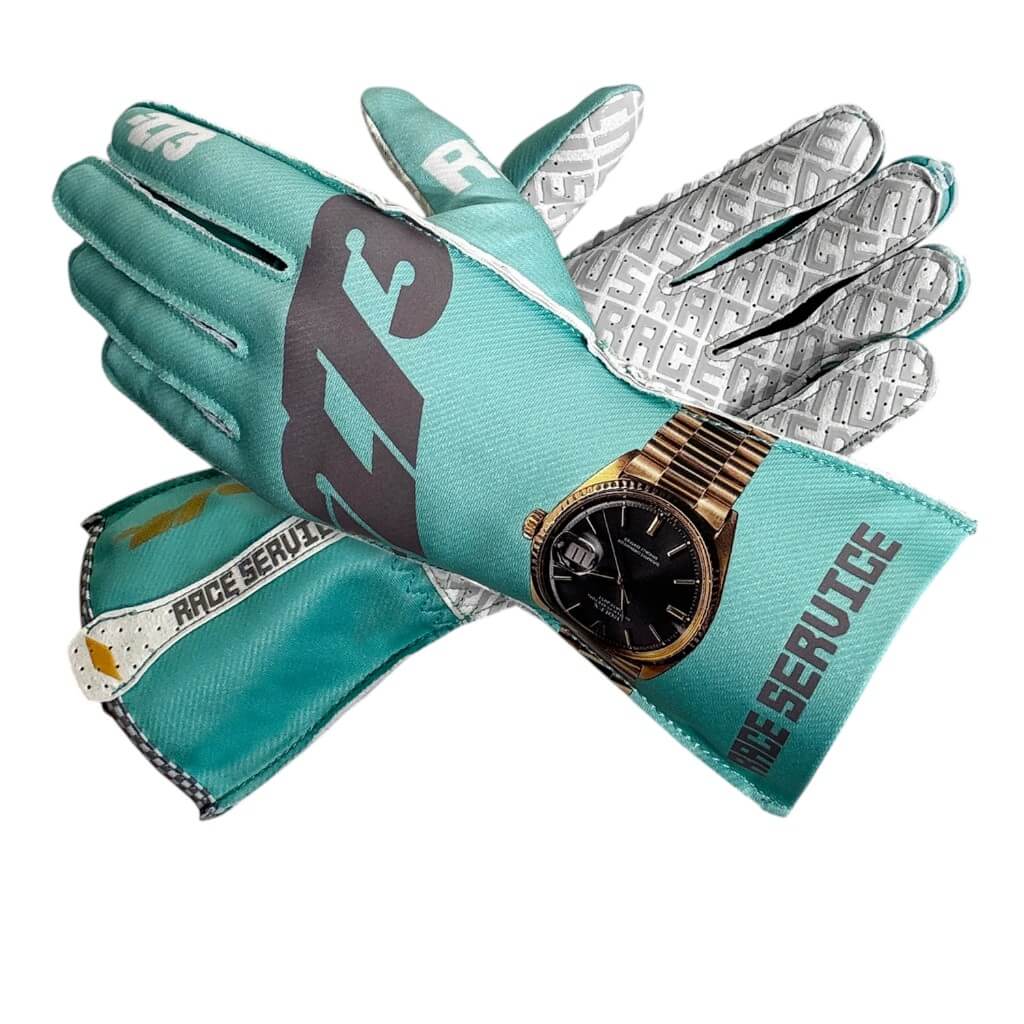 MINUS273 RS-AG-3XS Рукавички для картингу M273 x RS, Аква / Сірий, Розмір 3XS Photo-0