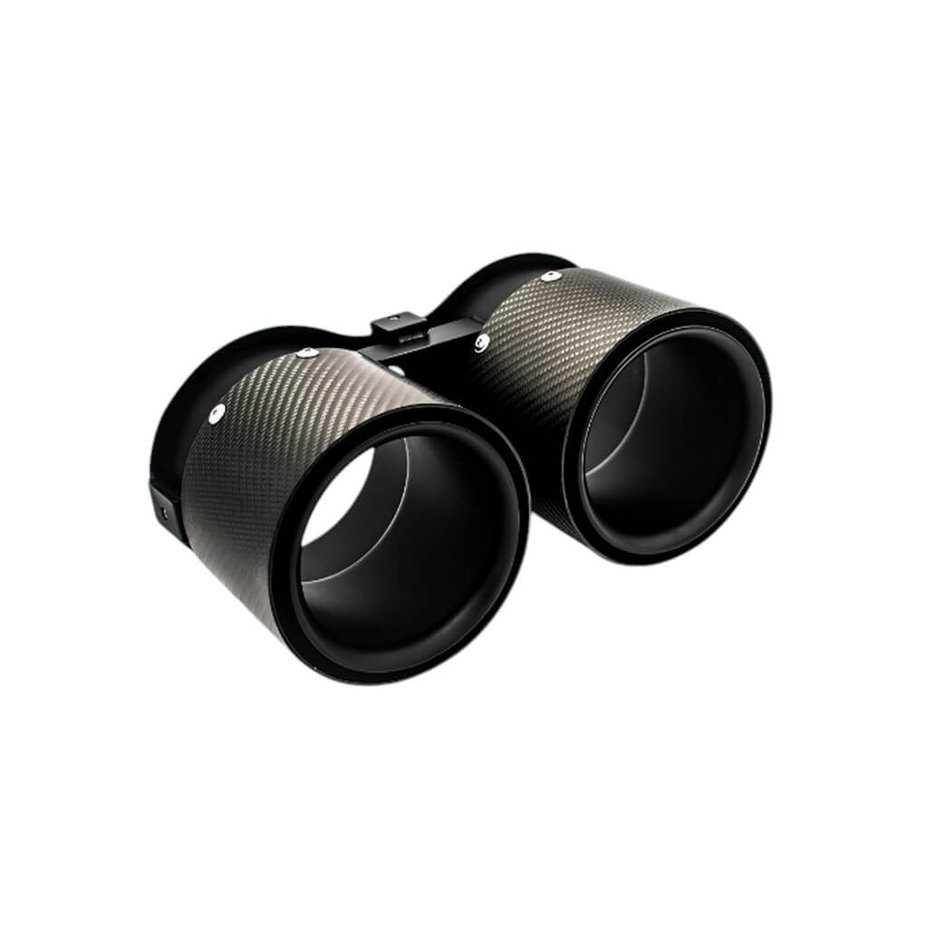 NOVITEC C1 750 45 Насадки вихлопу, чорні з карбоновою накладкою, 2 шт для MCLAREN 750S 2023– Photo-0