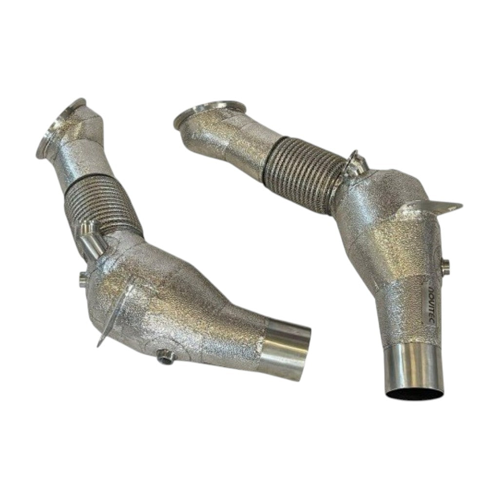 NOVITEC F1 090 45 Спортивні металеві каталізатори, 2 шт для FERRARI SF90 XX / SF90 2019- Photo-0