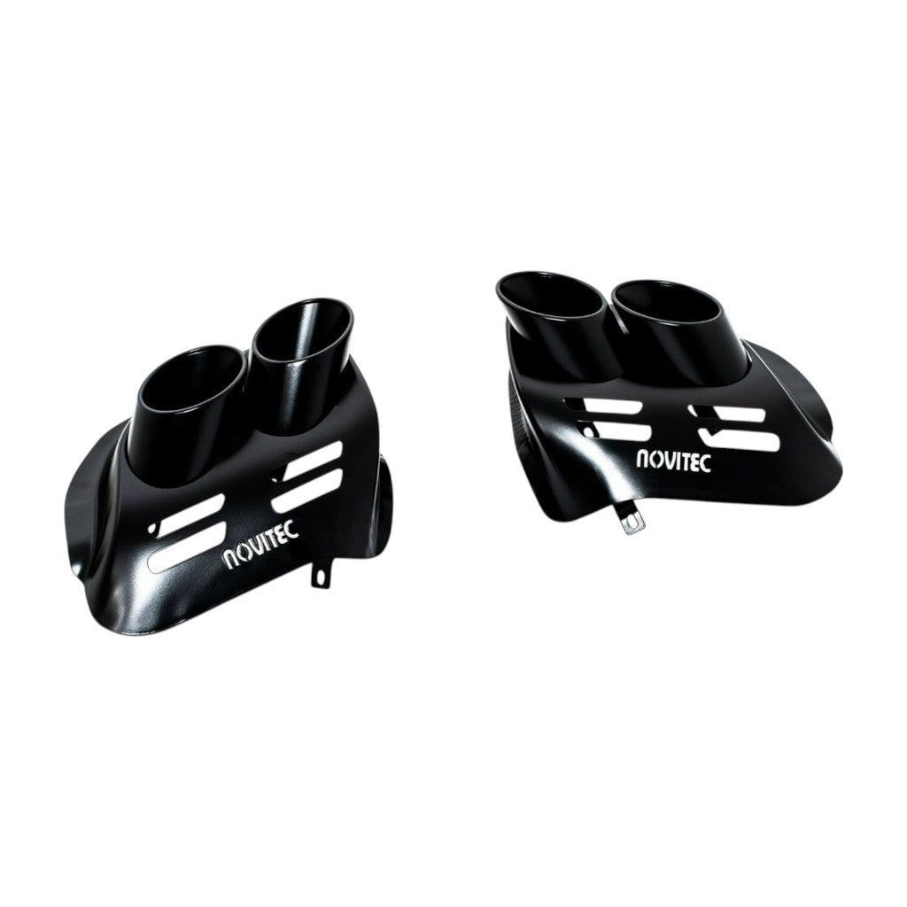 NOVITEC F1 666 17 Вихлопні труби, нержавіюча сталь, чорний, 2 шт для FERRARI Purosangue 2022- Photo-0