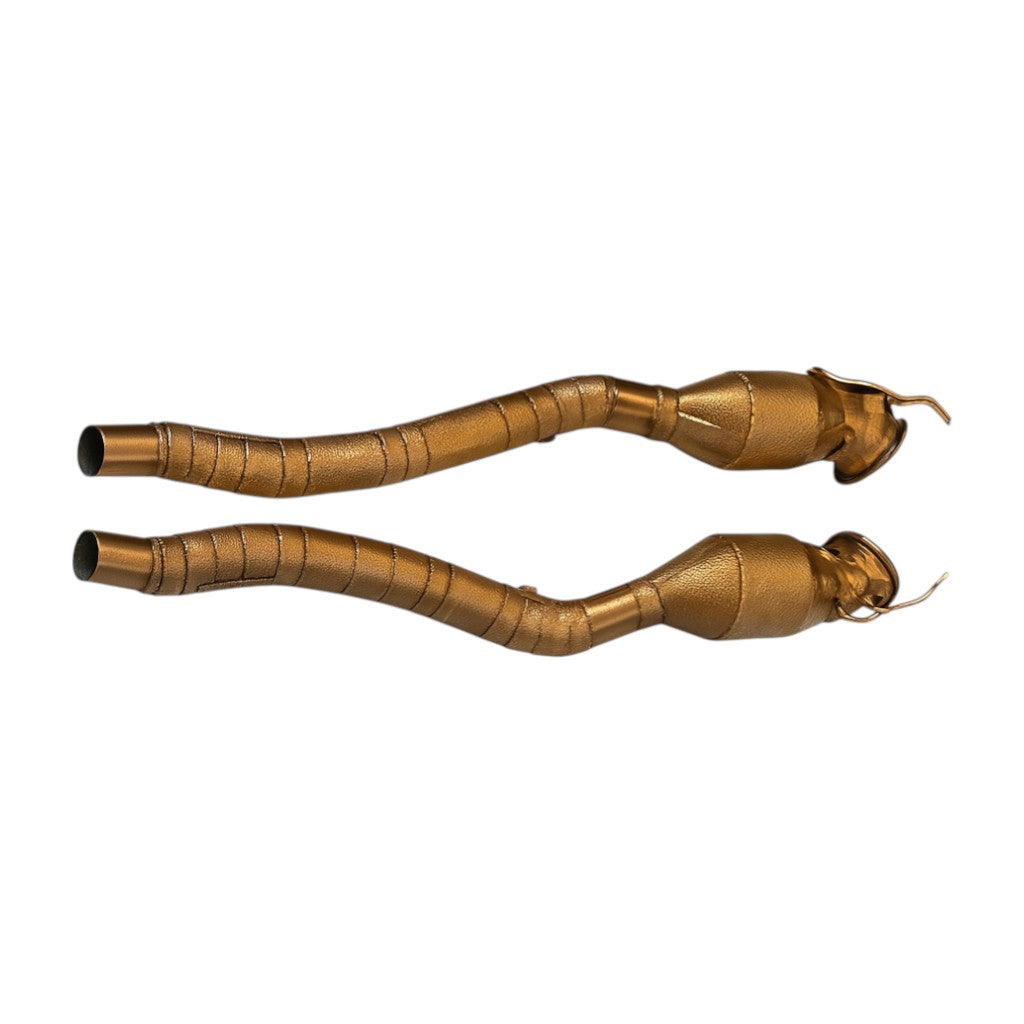 NOVITEC F1 812 74 Труба заміна каталізатора, позолочена (для авто з OPF), 2 шт для FERRARI 812 Superfast / Competizione / GTS 2017-2024 Photo-0