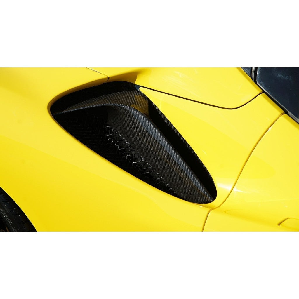 NOVITEC F6 090 33 Повітропровід бічної стінки, видимий карбон для FERRARI SF90 2019- Photo-1