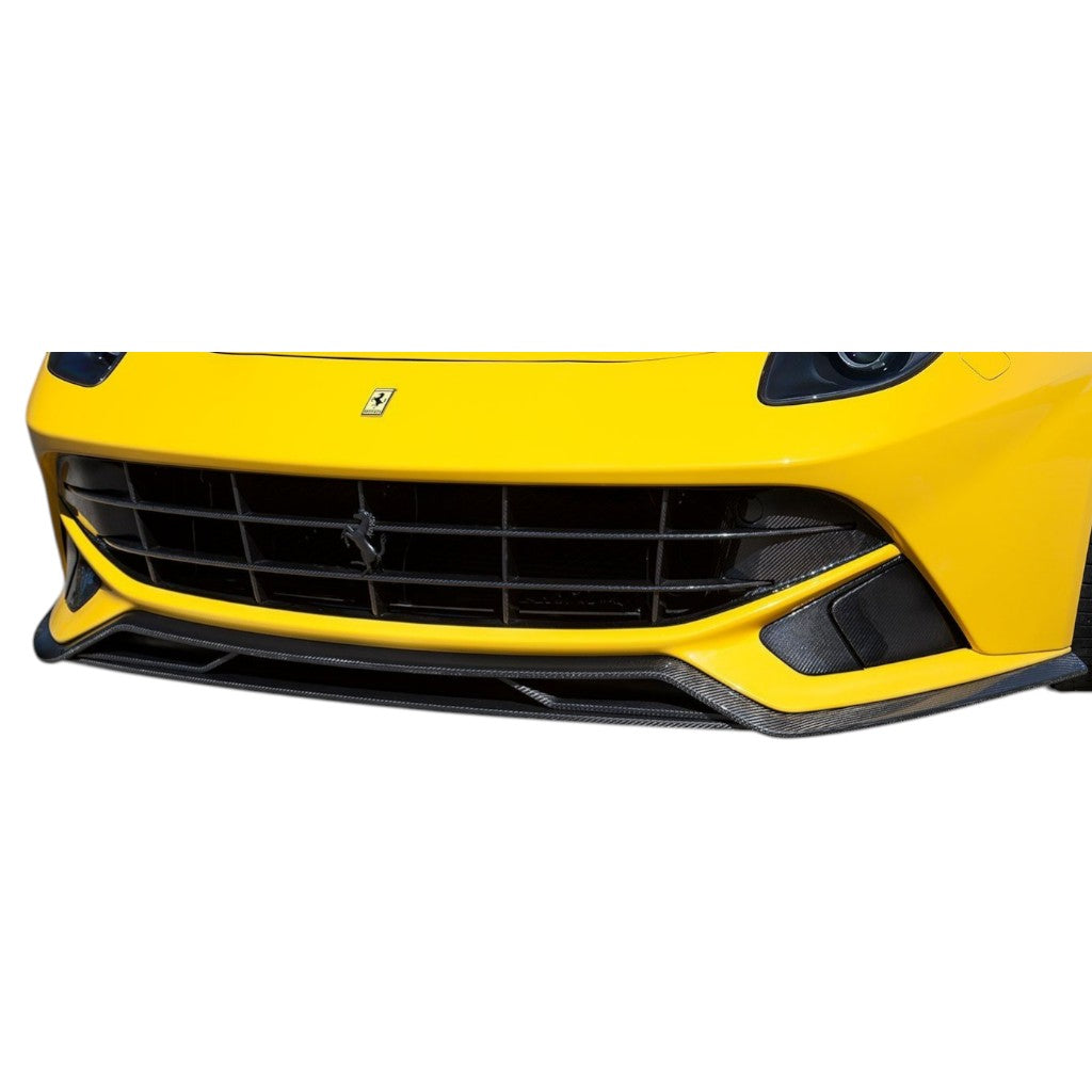 NOVITEC F6 222 21 Накладка переднього спойлера, видимий карбон для FERRARI F12 2012-2017 Photo-1
