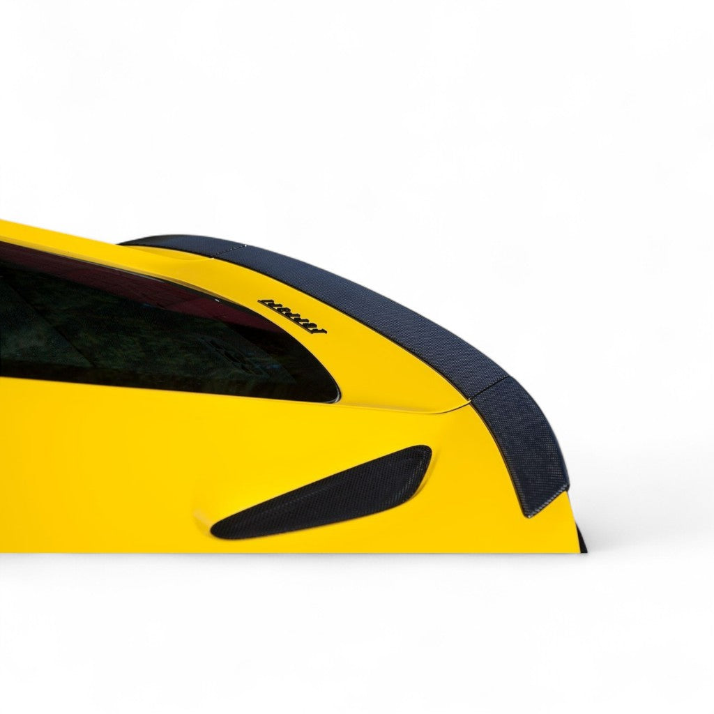 NOVITEC F6 222 26 Накладка заднього спойлера, видимий карбон для FERRARI F12 2012-2017 Photo-1