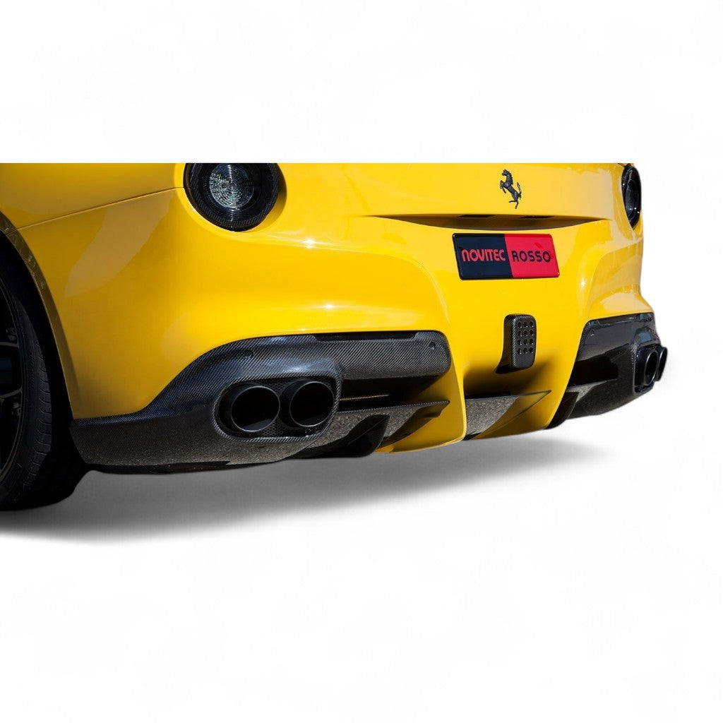 NOVITEC F6 222 33 Накладка на задній бампер, видимий карбон для FERRARI F12 2012-2017 Photo-1