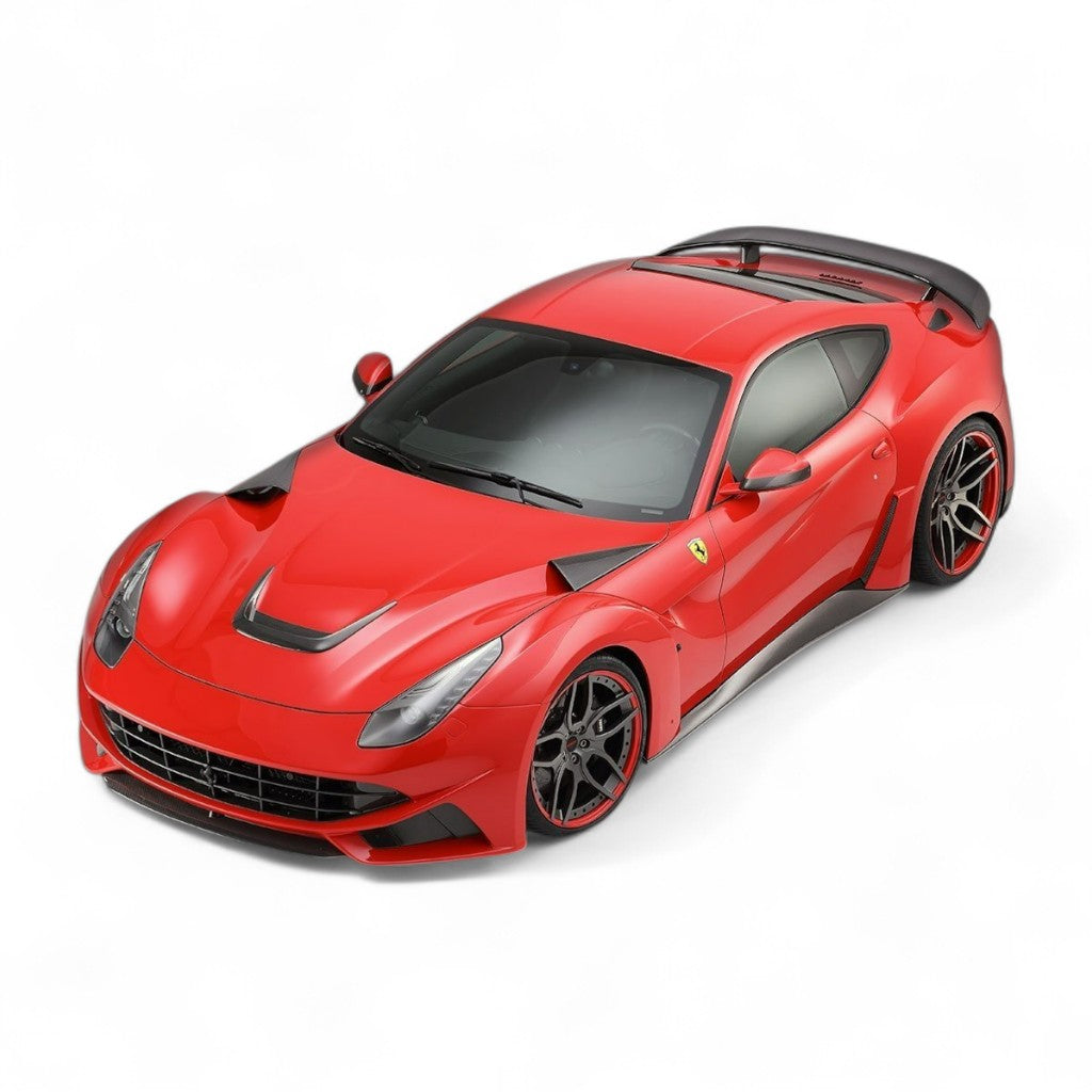NOVITEC F6 222 44 Вставка капота двигуна N-Largo, видимий карбон для FERRARI F12 2012-2017 Photo-1