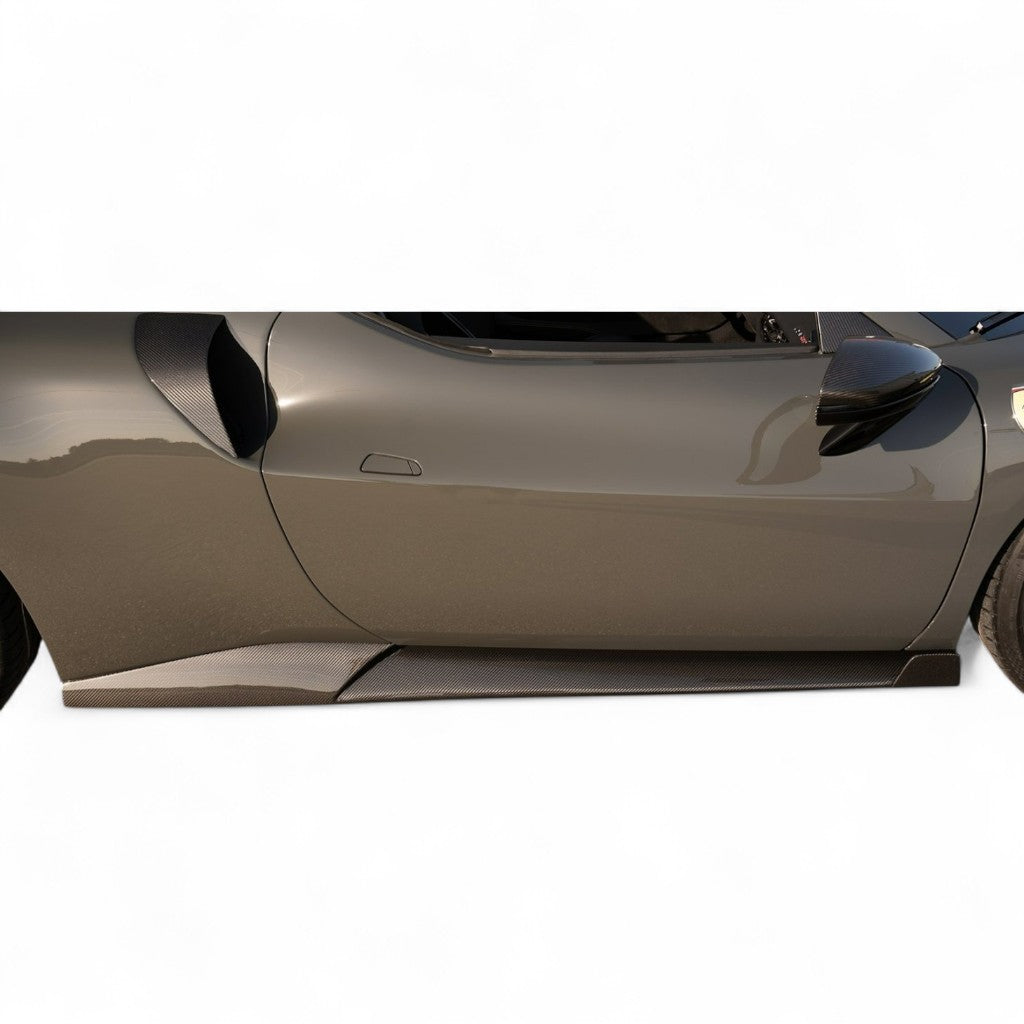 NOVITEC F6 296 22 Бічні панелі, видимий карбон для FERRARI 296 2021- Photo-1