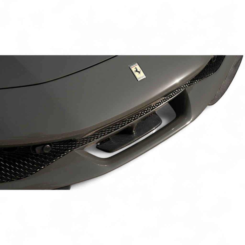 NOVITEC F6 296 50 Передній аеродинамічний спойлер (центральна частина) для авто без фронтального радара, видимий карбон для FERRARI 296 2021- Photo-1