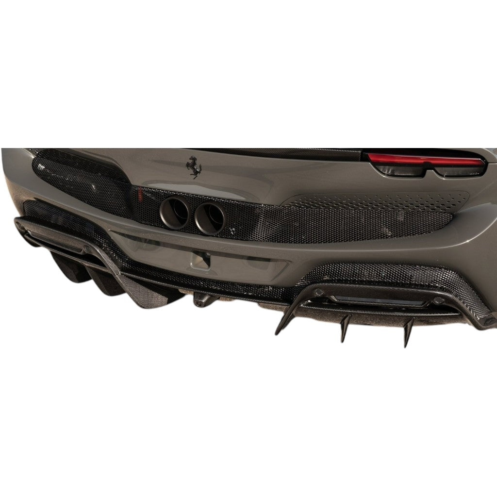 NOVITEC F6 296 55 Дифузор, видимий карбон (оригінальний стиль) для FERRARI 296 2021- Photo-1