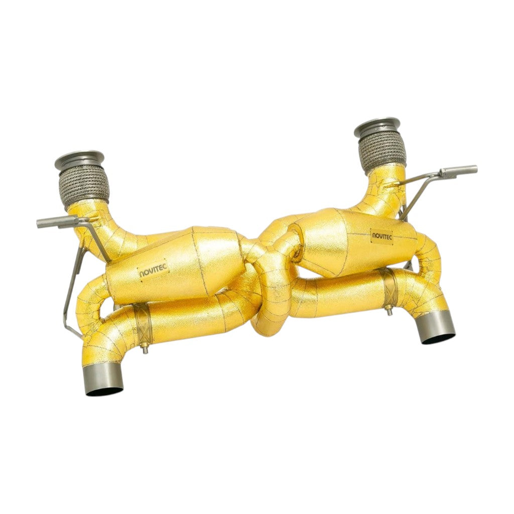 NOVITEC L1 222 72 Вихлопна система з регулюванням заслінок, Inconel із золотим покриттям для LAMBORGHINI Huracan Evo / Tecnica / Performante / STO / Sterrato Photo-0