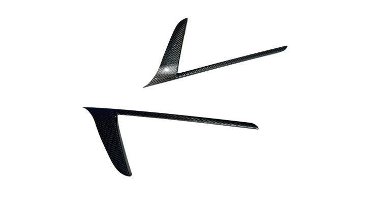 NOVITEC M6 004 22 Повітряна напрямна для сторони повітрозабірника з прозорого карбону для MASERATI MC20 Photo-0