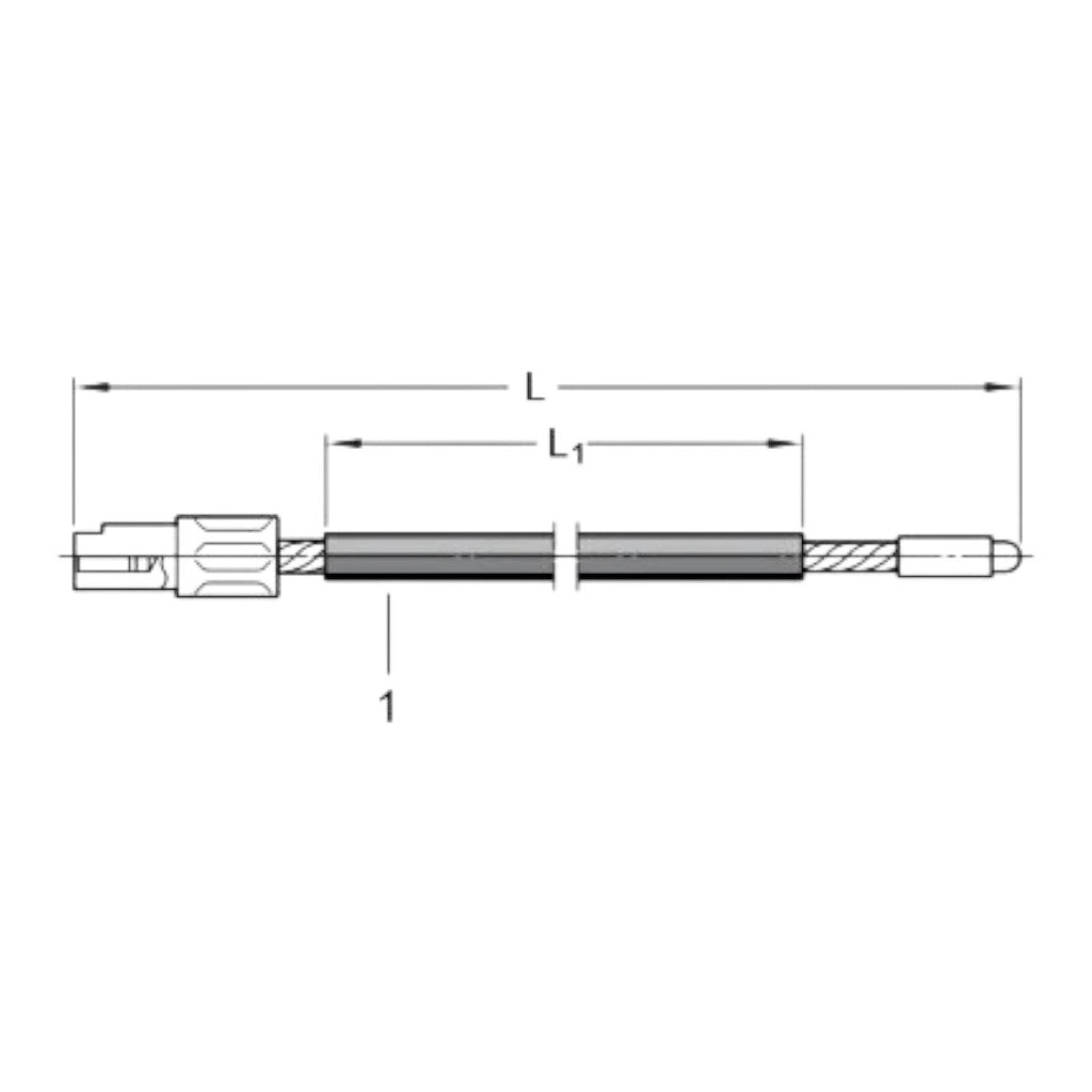 OHLINS 24632-02 Провід управління (L=280мм, L1=230мм) Photo-1