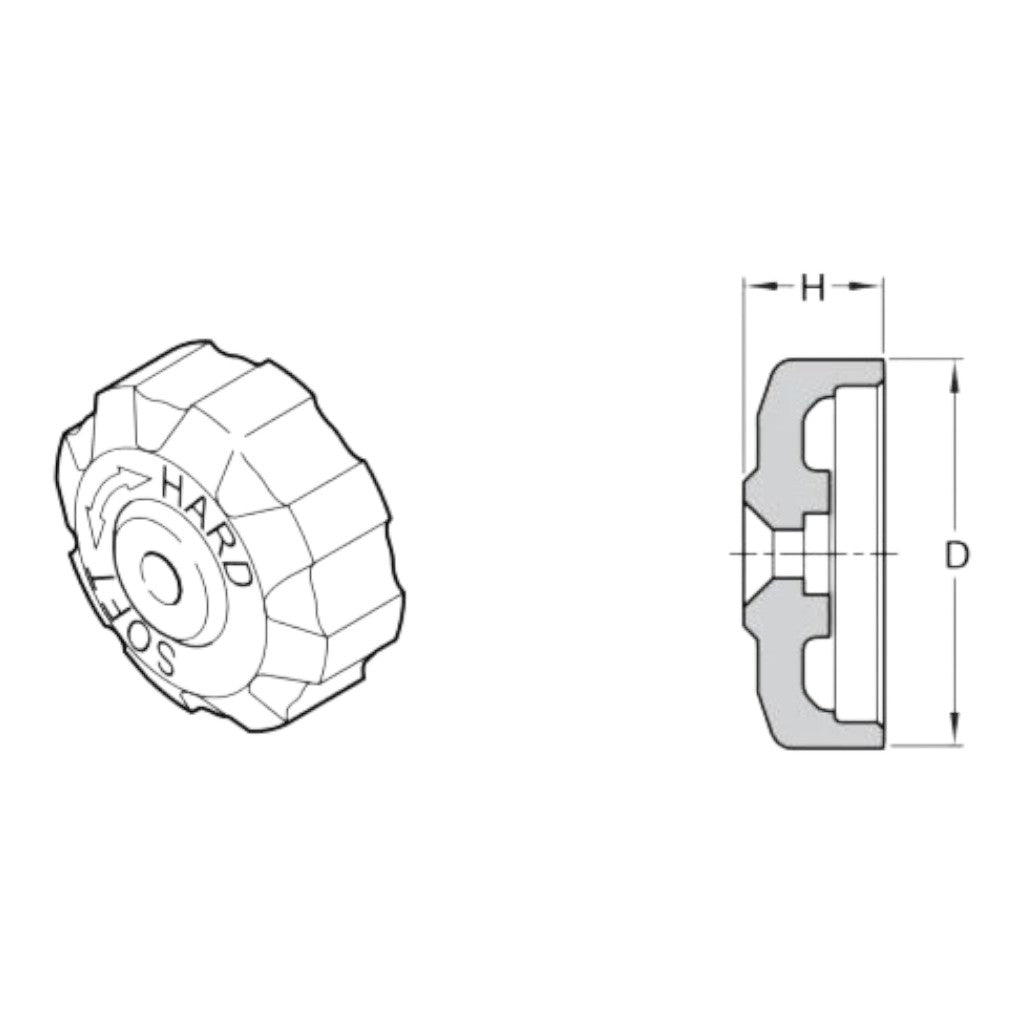 OHLINS 24633-01 Ручка керування (H=15мм, D=31мм) Photo-1