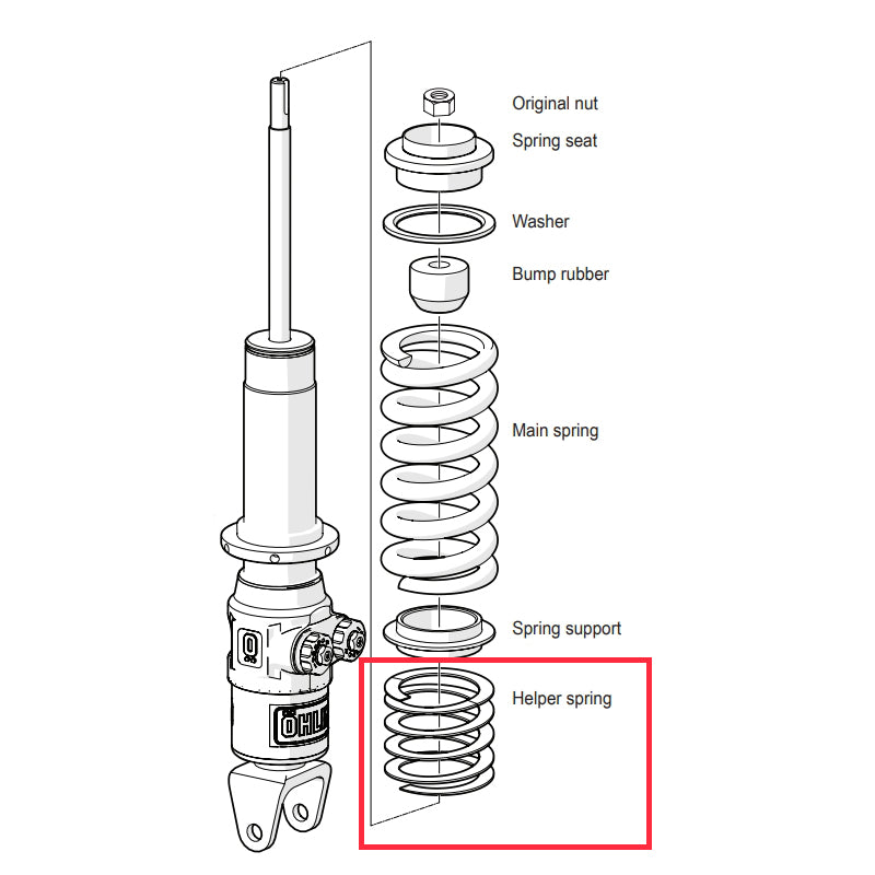 OHLINS 05173-02 Допоміжна пружина (57 mm ID, 60 mm Length, 30 N/mm) Photo-0