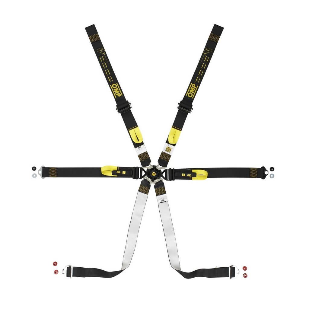 OMP DA0-0211-A02-071 Ремені безпеки One Endurance 2", 6-точкові, FIA 8853-2016, чорний Photo-0