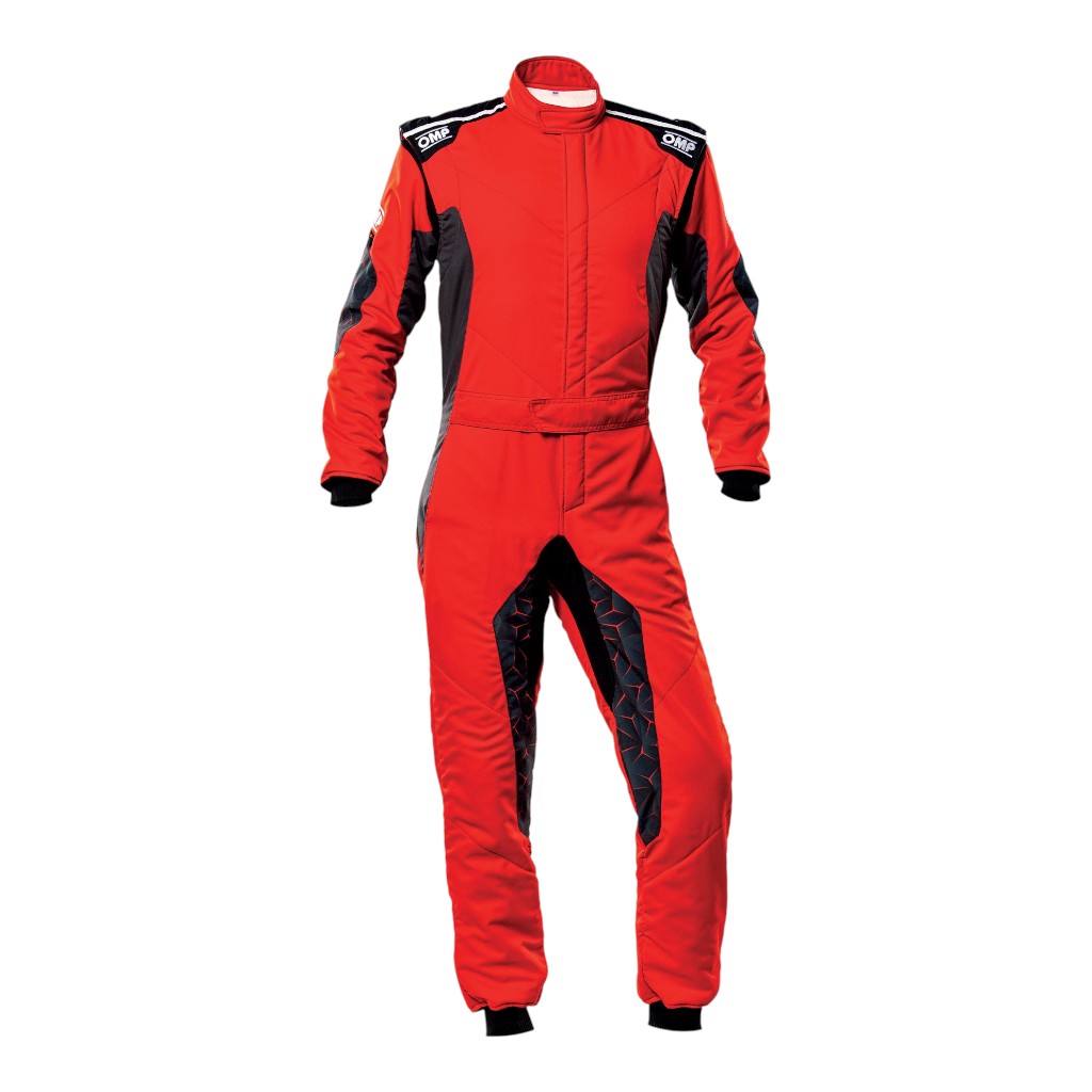 OMP IA0-1864-A01-060-60 Костюм для автоспорту Tecnica Hybrid, FIA 8556-2018, Червоний / Чорний, Розмір 60 Photo-0