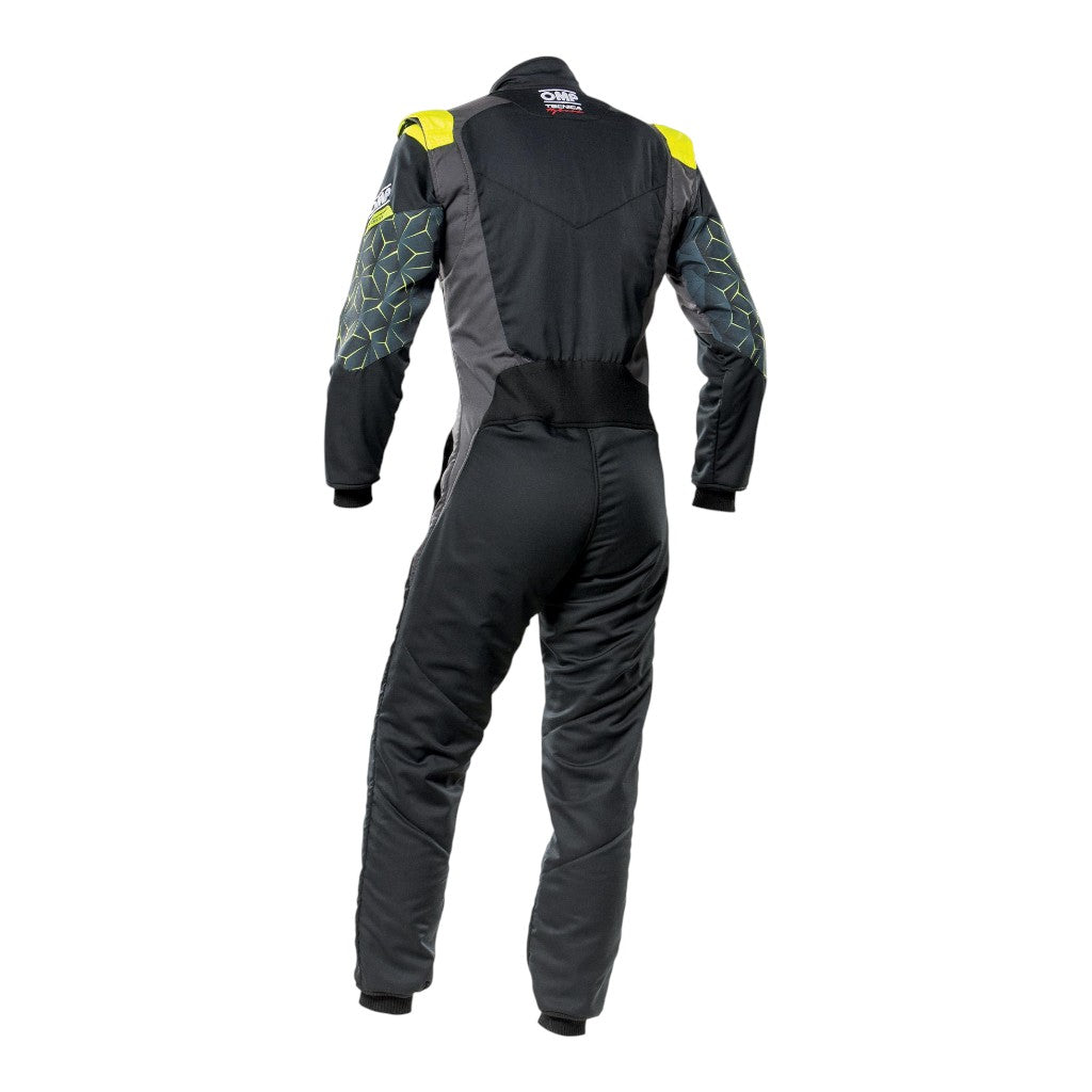 OMP IA0-1864-A01-178-64 Костюм для автоспорту Tecnica Hybrid, FIA 8556-2018, Чорний / Жовтий флуо, Розмір 64 Photo-1