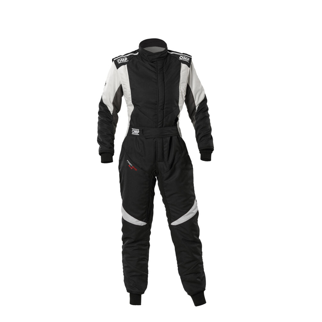 OMP IA0-1874-A02-076-44 Костюм для автоспорту First Evo Elle My2025, FIA 8856-2018, Чорний / Білий, Розмір 44 Photo-0