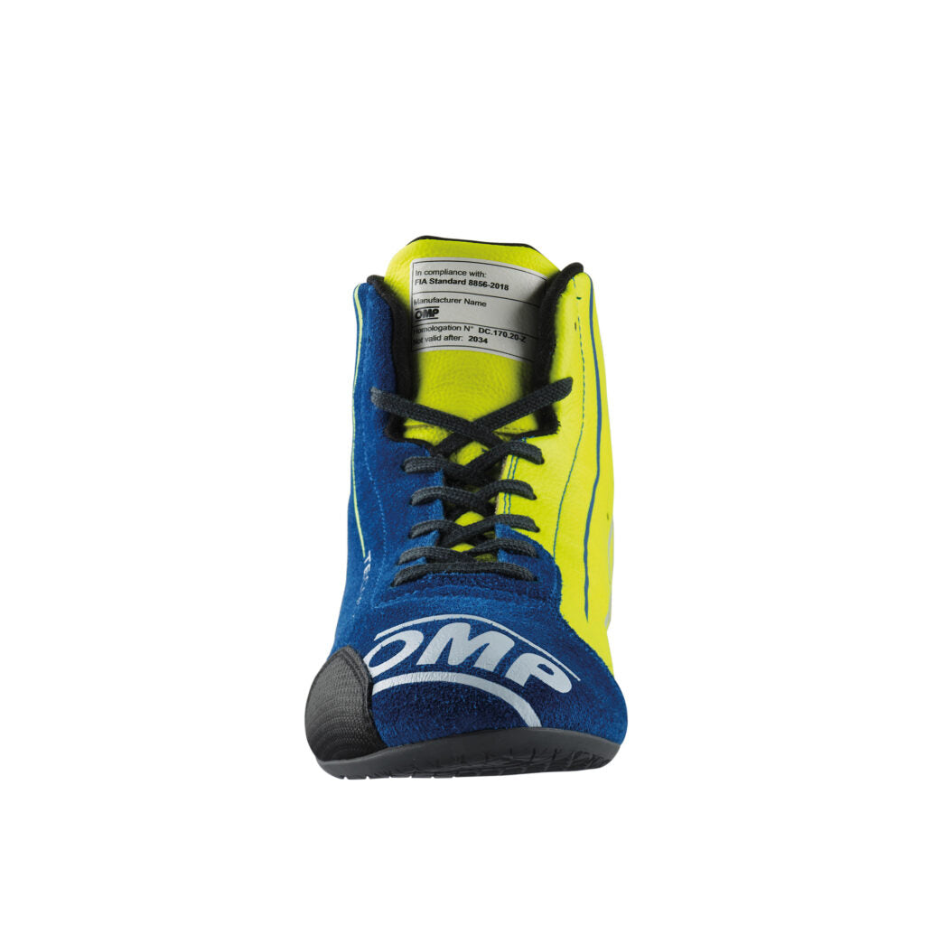 OMP IC0-0836-A01-044-41 Черевики для автоспорту Tecnica My2025, FIA 8856-2018, Синій / Жовтий, Розмір 41 Photo-2