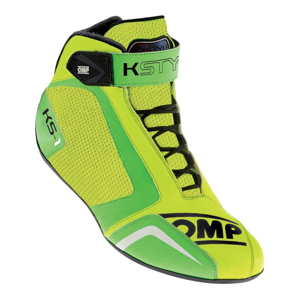 OMP KC0-0815-A01-058-35 Черевики для картингу KS-1, Жовтий / Зелений, Розмір 35 Photo-0