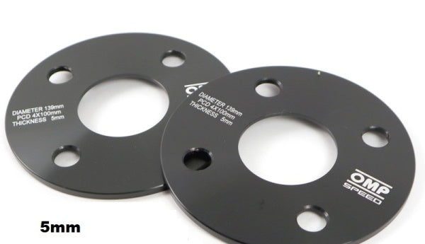 OMP OMPS08412001 Колісна проставка 5x100 (Різьба 14x1.5 конічна+14x1.5 сферична) Чорний 2 шт Photo-2