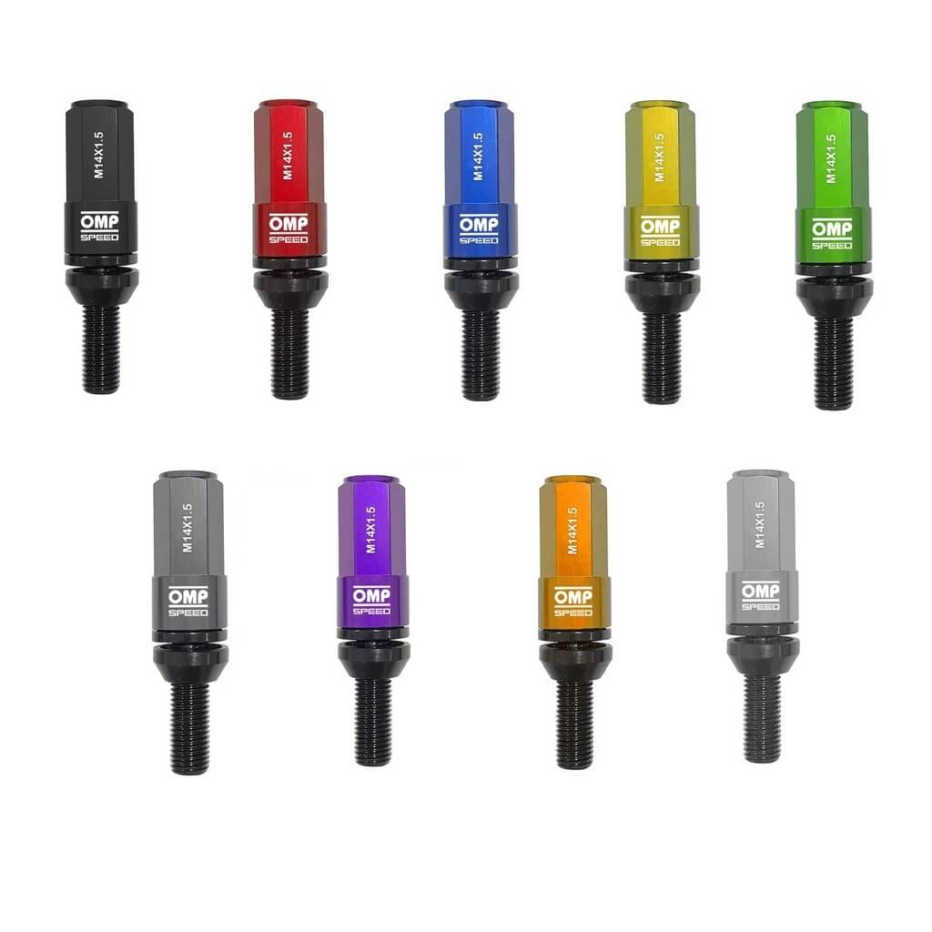 OMP OMPS09981411 Комплект колісних болтів M14x1.5, HEX: 17/19, L: 28мм, Фіолетовий, 20 шт Photo-0