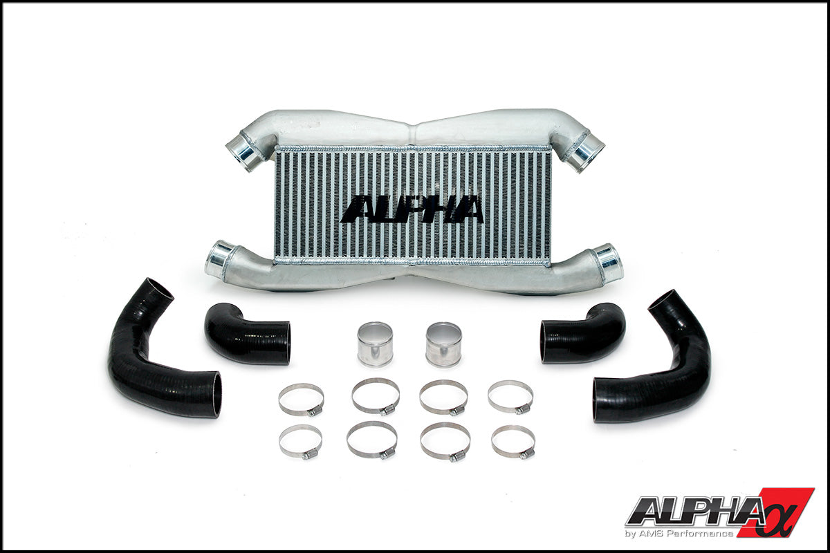 AMS ALP.07.09.0007-2 AMS GT-R Replacement front mount intercooler for Stock IC piping (білий лого) Photo-1