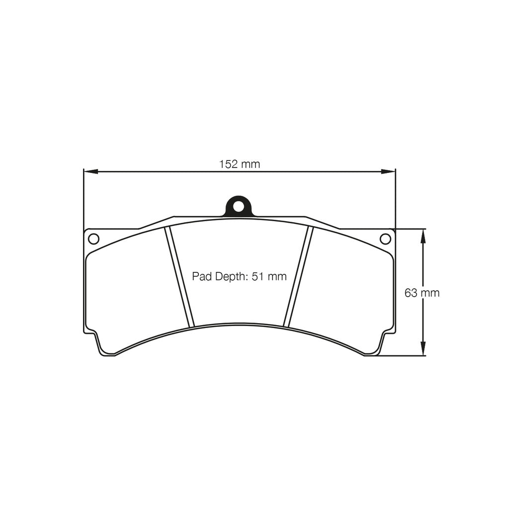 PAGID 1538-RSL29 Гальмівні колодки RSL29 для супорта AP Racinng CP3558 (D46 / D51 / D54) / Передні BMW M3 (E92) GT4 Race Version Photo-1
