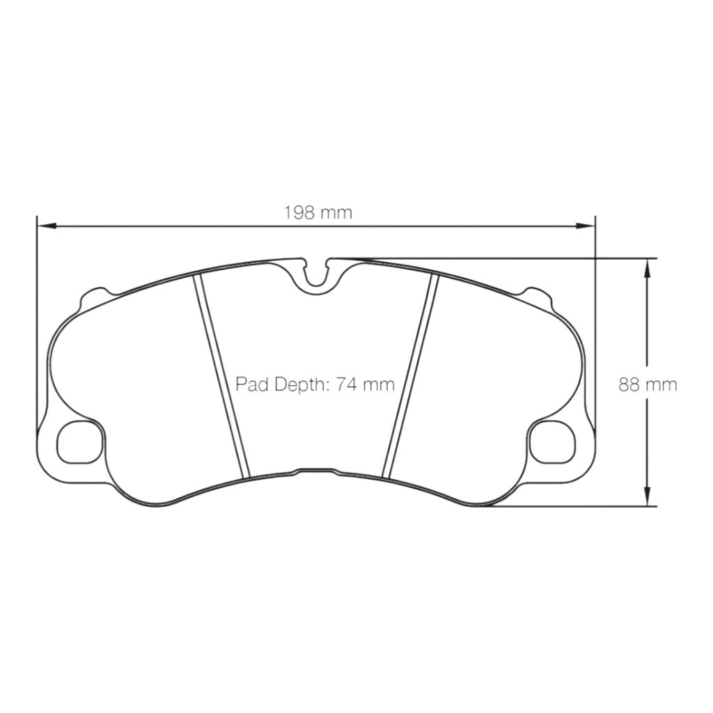 PAGID 4927-RSC1 Передні гальмівні колодки для PORSCHE 991 / 992 GT3 / GT3RS / GT2RS / 981 / 982 / 718 Cayman GT4 / GT4RS PCCB Photo-1