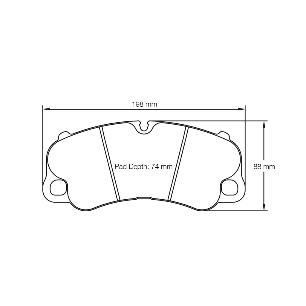 PAGID 4927-RSC2 Передні гальмівні колодки для PORSCHE 991 / 992 GT3 / GT3RS / GT2RS / 981 / 982 / 718 Cayman GT4 / GT4RS PCCB Photo-1