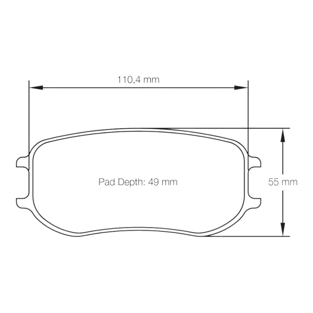 PAGID 4929-CUP01 Задні гальмівні колодки для PORSCHE 991 GT3 Cup / Cayman GT4 Clubsport (PFC гальма 28/26 мм) Photo-1
