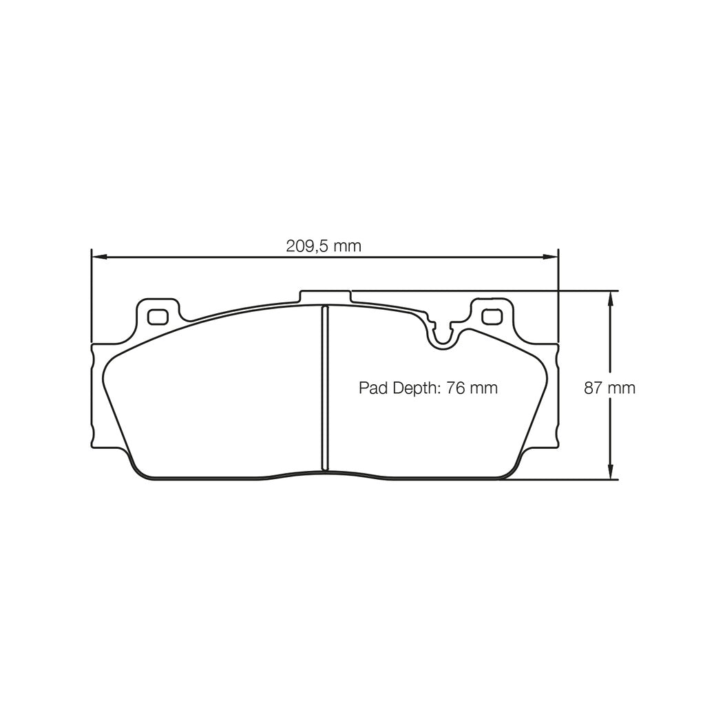 PAGID 4934-RSC1 Передні гальмівні колодки RSC1 для BMW M2 (F87) / M4 (F82) / M5 (F10) / M6 (F13) Photo-1
